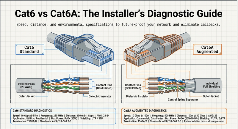 Cat6 vs Cat6A Cable: Which One Do You Actually Need?