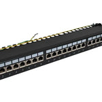 24 Port 19" Cat6A Shielded Patch Panel
