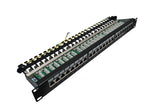 24 Port 19" Cat6A Shielded Patch Panel