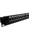 24 Port 19" Cat6A Shielded Patch Panel