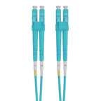 LC-LC OM4 Duplex Fibre Lead, Aqua LSZH Jacket - 30m
