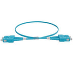 SC-SC OM4 Duplex Fibre Lead, Aqua LSZH Jacket - 1.5m