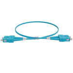 SC-SC OM4 Duplex Fibre Lead, Aqua LSZH Jacket - 1.5m