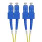 SC-SC OS2 (G657A1) Duplex Fibre Lead, Yellow LSZH Jacket - 30m