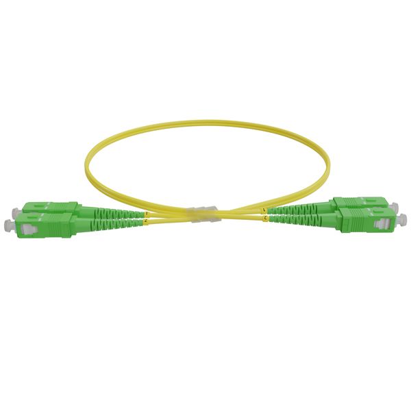 SCA-SCA OS2 (G657A1) Duplex Fibre Lead, Yellow LSZH Jacket - 1m
