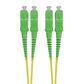 SCA-SCA OS2 (G657A1) Duplex Fibre Lead, Yellow LSZH Jacket - 1m