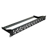 1RU 19" 24 Port Unloaded Staggered Patch Panel, with Rear Support Bar