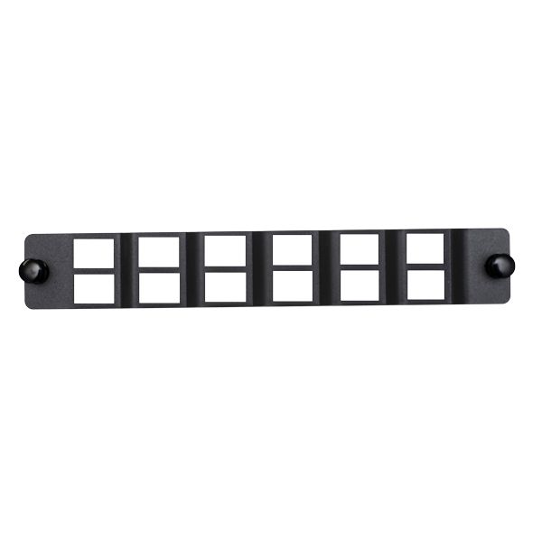 Angled 12 Port LC Duplex / SC Simplex Adaptor Plate