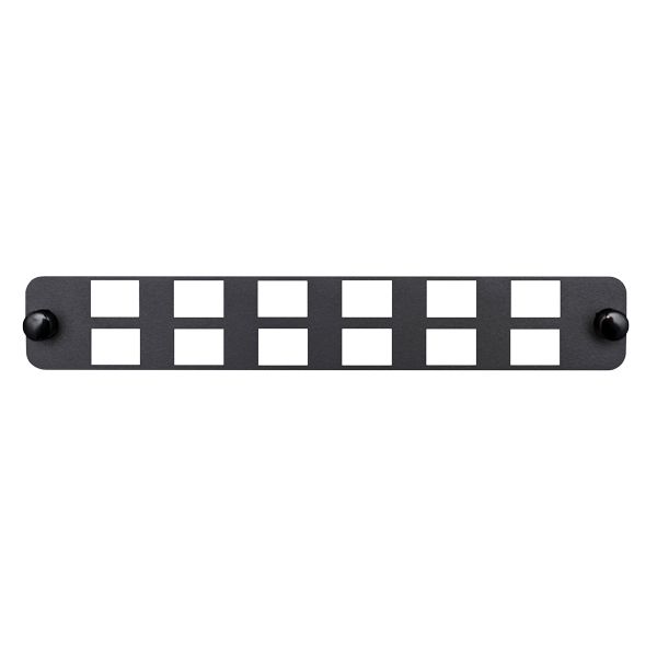Flat 12 Port LC Duplex / SC Simplex Adaptor Plate