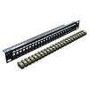 24 Port 19" Cat6A Shielded Patch Panel, Complete with 24 x Cat6A Keystone Jacks
