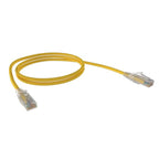 Cat6A 26AWG UTP 10G RJ45 Patch Lead, Yellow LSZH Jacket, 3m