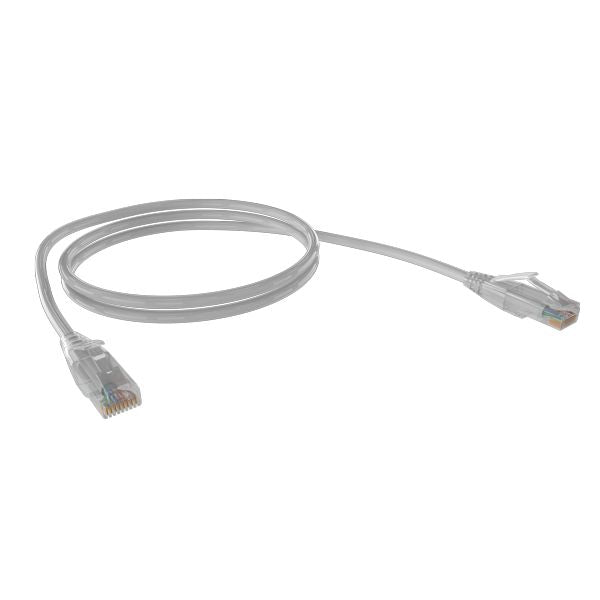 Cat6A 26AWG UTP 10G RJ45 Patch Lead, Grey LSZH Jacket, 5m