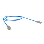 Cat6A 30AWG UTP 10G RJ45 Patch Lead, Blue LSZH Jacket, 15m