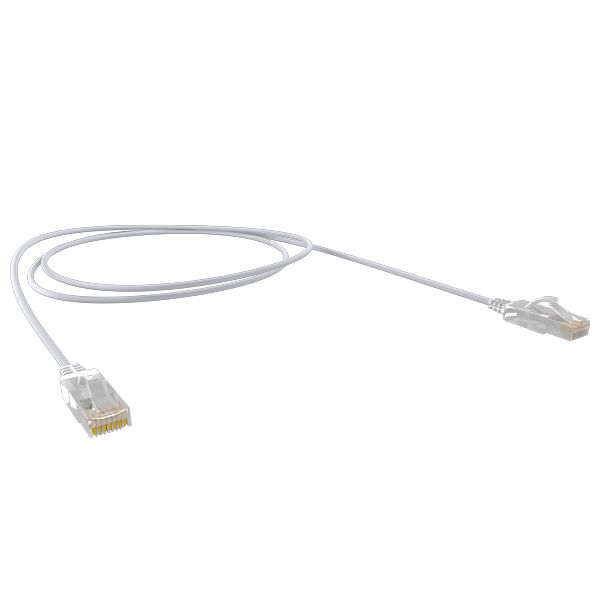 Cat6A 30AWG UTP 10G RJ45 Patch Lead, Grey LSZH Jacket, 10m
