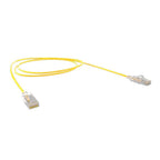 Cat6A 30AWG UTP 10G RJ45 Patch Lead, Yellow LSZH Jacket, 5m