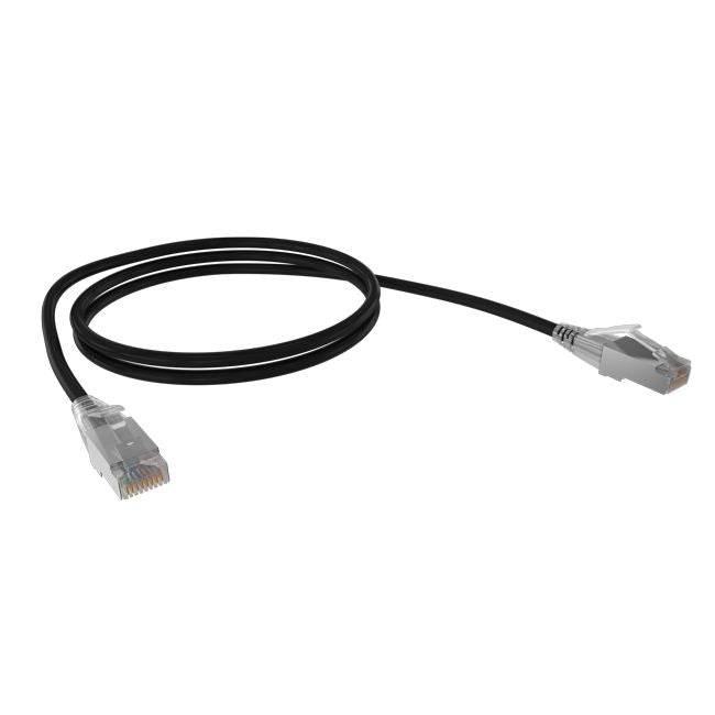 Cat6A 26AWG S/FTP 10G RJ45 Patch Lead, Black LSZH Jacket, 10m