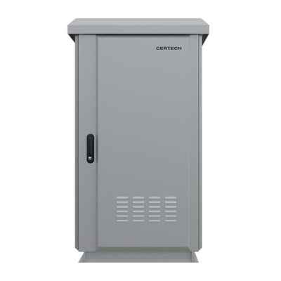 24RU 600mm Deep Outdoor Freestanding Cabinet. IP45 Rated, Grey