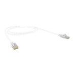 Cat6A 30AWG UTP 10G RJ45 Patch Lead, White LSZH Jacket, 5m
