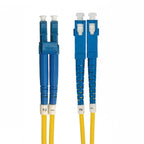 Duplex Stainless Steel Armoured Fibre Patch Lead, LC-SC OS2, Yellow LSZH Jacket, 1m