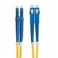 Duplex Stainless Steel Armoured Fibre Patch Lead, LC-SC OS2, Yellow LSZH Jacket, 20m