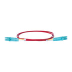 LC-LC OM4 Duplex Fibre Lead, Red LSZH Jacket - 10m