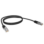 Cat6A 26AWG S/FTP 10G RJ45 Patch Lead, 7.5m, Black PVC Jacket