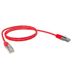 Cat6A 26AWG S/FTP 10G RJ45 Patch Lead, 7.5m, Red PVC Jacket