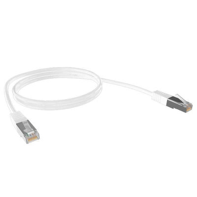 Cat6A 26AWG S/FTP 10G RJ45 Patch Lead, 5m, White PVC Jacket