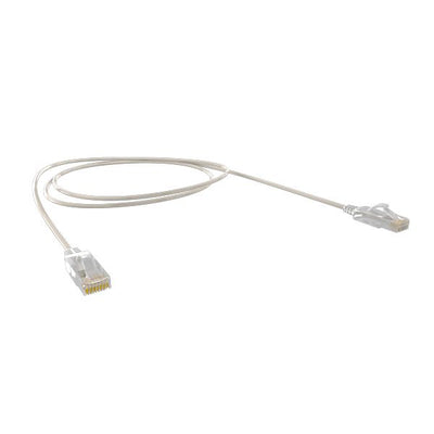 Cat6A 30AWG UTP 10G RJ45 Patch Lead, Beige PVC Jacket, 3m