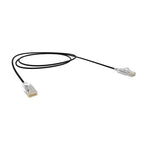 Cat6A 30AWG UTP 10G RJ45 Patch Lead, Black PVC Jacket, 3m