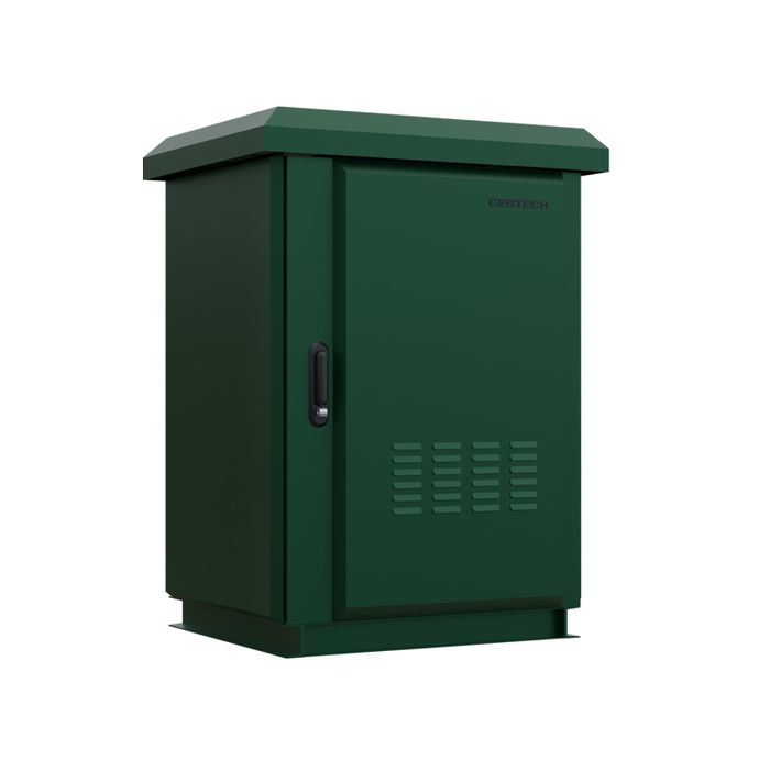 18RU 600mm Deep Outdoor Freestanding Cabinet. IP45 Rated, Forest Green **Made to Order**