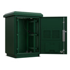 18RU 600mm Deep Outdoor Freestanding Cabinet. IP45 Rated, Forest Green **Made to Order**