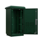 24RU 600mm Deep Outdoor Freestanding Cabinet. IP45 Rated, Forest Green **Made to Order**