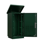 24RU 600mm Deep Outdoor Freestanding Cabinet. IP45 Rated, Forest Green **Made to Order**