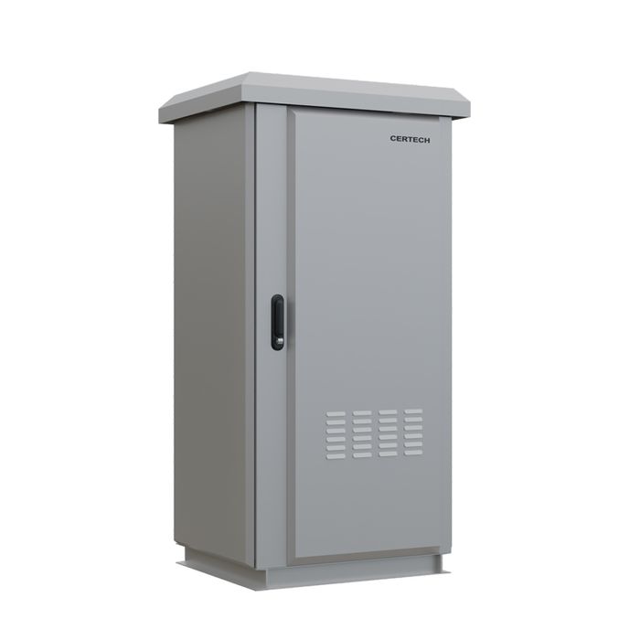 27RU 600mm Deep Outdoor Freestanding Cabinet. IP45 Rated, Grey
