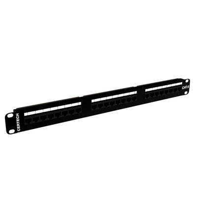 24 Port 19" Cat6 UTP Patch Panel, 110 Termination