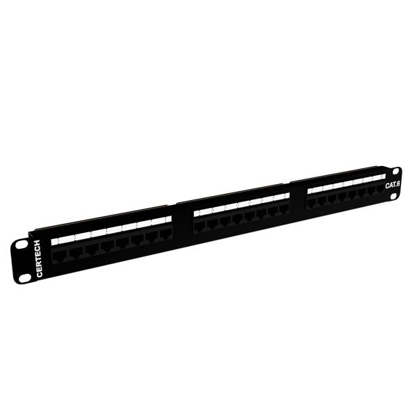 24 Port 19" Cat6 UTP Patch Panel, 110 Termination