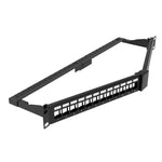 1RU 19" 24 Port Shielded Angled Unloaded Patch Panel, with Rear Support Bar