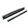 24 Port 19" Cat6 UTP Modular Patch Panel, Complete with 24 x Cat6 Black Keystone Jacks