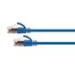 CERTECH Cat6A 34AWG S/FTP 10G RJ45 Patch Lead, Blue LSZH Jacket, 2.5m