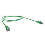 Cat6A 34AWG S/FTP 10G RJ45 Patch Lead, Green LSZH Jacket, 0.5m