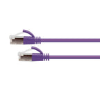 Cat6A 34AWG S/FTP 10G RJ45 Patch Lead, Purple LSZH Jacket, 3m