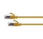 Cat6A 34AWG S/FTP 10G RJ45 Patch Lead, Yellow LSZH Jacket, 3m