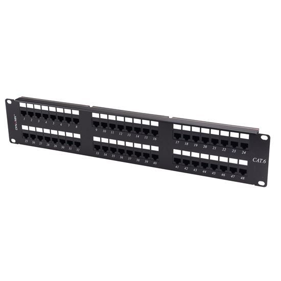 2RU 48 Port 19" Cat6 UTP Patch Panel