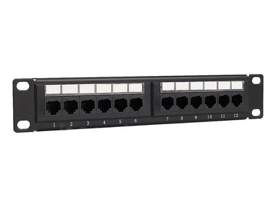 10" 12 Port Cat5e Patch Panel for Mini Cabinets