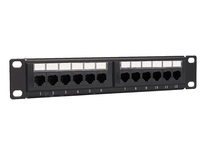 10" 12 Port Cat5e Patch Panel for Mini Cabinets