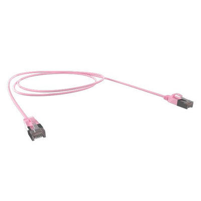 Cat6A 34AWG S/FTP 10G RJ45 Patch Lead, Pink PVC Jacket, 3m