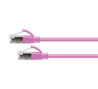 Cat6A 34AWG S/FTP 10G RJ45 Patch Lead, Pink PVC Jacket, 5m