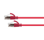 Cat6A 34AWG S/FTP 10G RJ45 Patch Lead, Red LSZH Jacket, 5m