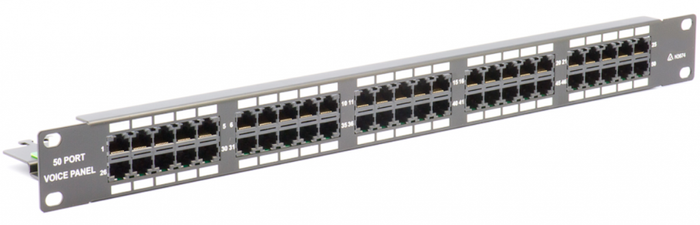50 Port 19" Voice Rated Patch Panel